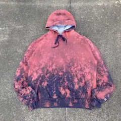 a*様 鬼フェード Champion パーカー M-L 褪色 ピンク系 グランジ