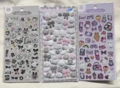 ふわふわドロップ　フロッキーシール・コレクトホリック　ぷっくりシール　まとめ売り