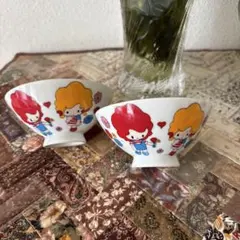 子ども用キャラクター茶碗2個セット　昭和レトロ