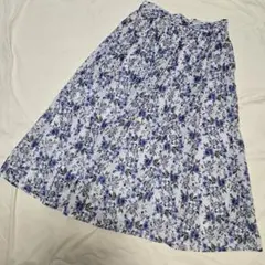 Te chichi 花柄 春 フレアスカート 淡色 きれいめ S