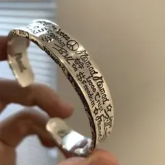 バングル インディアン ブレスレット シルバー ナバホ 英字 ヴィンテージ 刻印