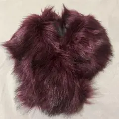 フェイクファー ティペット バーガンディ ネックウォーマー マフラー 襟巻き