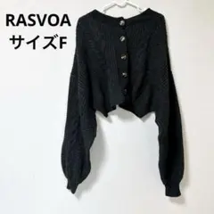 美品✨【RASVOA ラスボア】グレークロップドニット セーター F ショート丈