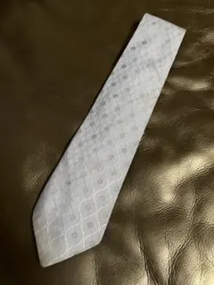 GUCCI グッチ シルク ネクタイ ライトブルー 波模様