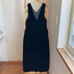 黒 Vネック ロングドレス