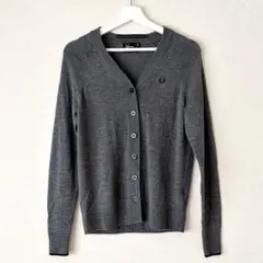 FRED PERRY グレー カーディガン UK8