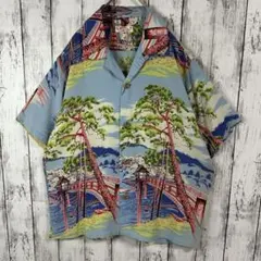 完売品✨サンサーフ アロハシャツ 龍 和柄 東洋エンタープライズ L ブラウン Styled by Originals アロハシャツ 和柄 龍 SUN SURF[サンサーフ