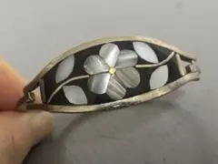 希少　インディアンジュエリー　バングル　花　ヴィンテージ