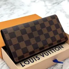 美品✨️ルイヴィトン　ダミエ　ポルトフォイユ・ブラザ　長財布　二つ折り財布