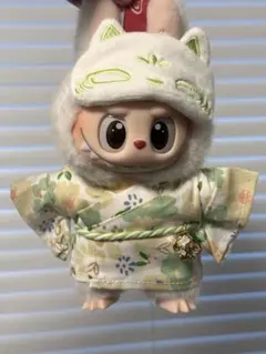 【ラスト1点】 LABUBU ラブブ ぬいぐるみ服 緑浴衣 花火大会