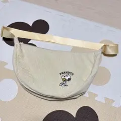 スヌーピー★ラウンドショルダーバッグ　ホワイト