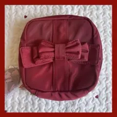 未使用 しまむら×青木美沙子 m♡petit misakoリボンポーチ レッドのサムネイル
