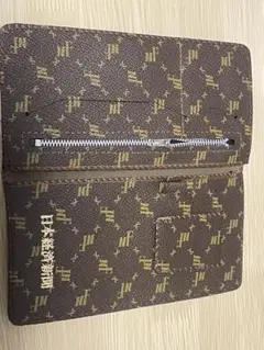 ブラウン 二つ折り財布 合成皮革