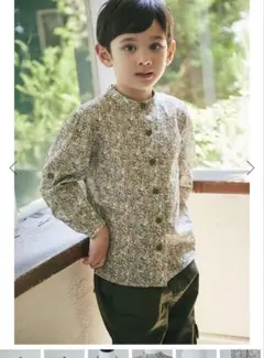 セブンテン　スクワロルプリントKIDSシャツ(アイボリー)