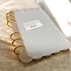 A6 アクリルバインダー もこもこ 大人気 ピンク バインダー　貯金