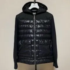 極美品 MONCLER モンクレール ハイブリッド 襟ロゴ ダウンジャケット