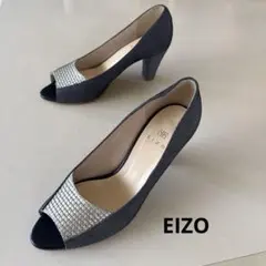 美品★【EIZO】エイゾー　オープントゥ　本革　パンプス　23cm 日本製のサムネイル