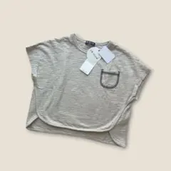 新品　LB CLUB 半袖Tシャツ ベージュ ポケット付き　160センチのサムネイル