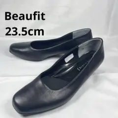 Beaufit パンプス 黒 レザー フォーマル 通勤 冠婚葬祭 美品のサムネイル