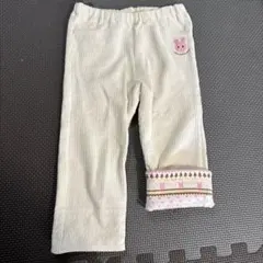 HOT BISCUITSコーデュロイウサギ刺繍パンツ90cm