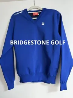 BRIDGESTONE GOLF ゴルフウェア　Vネックシャツ M 青