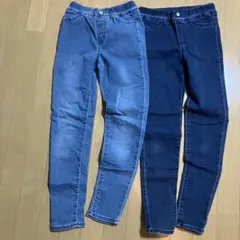 GU長ズボン2点セット　スリム　デニム