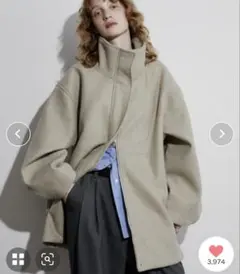 アントマリーズ スタンドカラーメルトンミドルコート