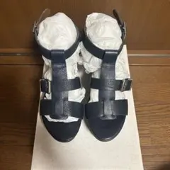 美品！KISCO キスコ 2ベルト付ウェッジサンダル ネイビー 23.5㎝のサムネイル