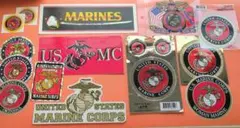 【14枚セット・米軍放出】アメリカ海兵隊 USMC エンブレム ステッカー