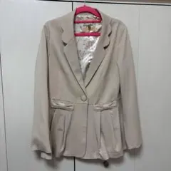 LIZLISA xマイメロディ　ベージュ スカラップ襟ブレザー