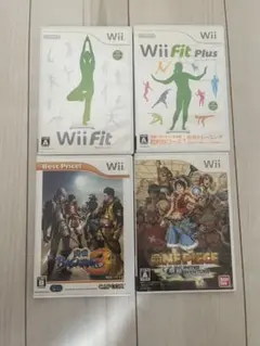 Wii ソフト 4本セット Wii Fit 戦国BASARA3 ワンピース