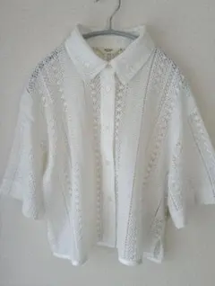 BEAMS HEART レース 半袖シャツ ホワイトのサムネイル