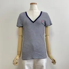 ラルフローレン Ralph Lauren ロゴ ボーダー Vネック カットソー