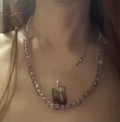 底値！♡天然石　アメジスト1　ネックレスにも３連ブレスレットにも