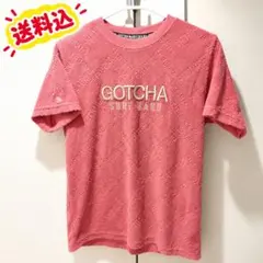 GOTCHA ガッチャ Tシャツ Sサイズ ピンク 半袖 SURF ロゴ　刺繍