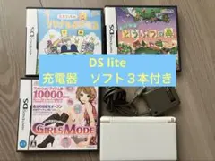 ニンテンドーDS Lite ホワイト 充電器付き ゲーム3本