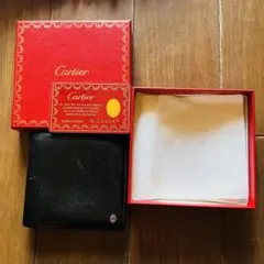 Cartier ブラックレザー 二つ折り財布のサムネイル