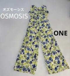 【新品タグ付き】オズモーシス 花柄 ノースリーブ オールインワン ONE