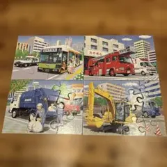 くもん出版 STEP2 はたらくくるま ステップアップジグソーパズル 4セット