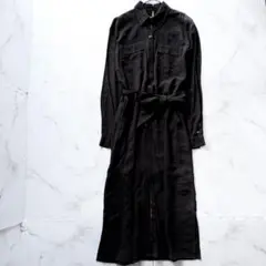 ✨美品✨TOMMY HILFIGERトミーヒルフィガー ロングワンピース濃紺　S