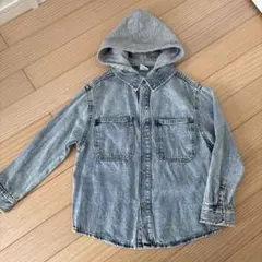 ZARA デニムシャツ フード付き 8サイズ