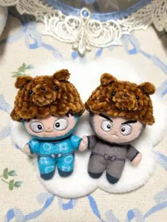 ぬい服 くま帽子 2点 ブラウン系