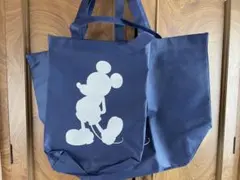 ディズニー　ショッピングバッグ2枚セット　Disney ミッキーマウス
