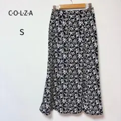 C·O·L·Z·Aコルザ　ロングスカート　フレアスカート　花柄　ウエストゴム　Sのサムネイル