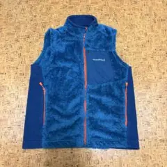 mont-bell フリースベスト 青　kids160