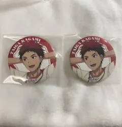 火神大我 黒子のバスケ キラキラ缶バッジ2点
