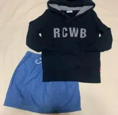 ロデオクラウンズワイドボウル　rcwb ロゴボーダー　パーカー