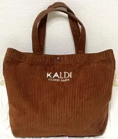 美品 KALDI COFFEE FARM カルディ コーデュロイ トートバッグ