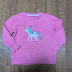 長袖 ピンク ユニコーン 女の子 キッズ ベビー 100 綿100％
