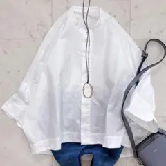 美品♪ドゥーズィエムクラス EVERYDAY wash シャツ 襟ワイヤー 白